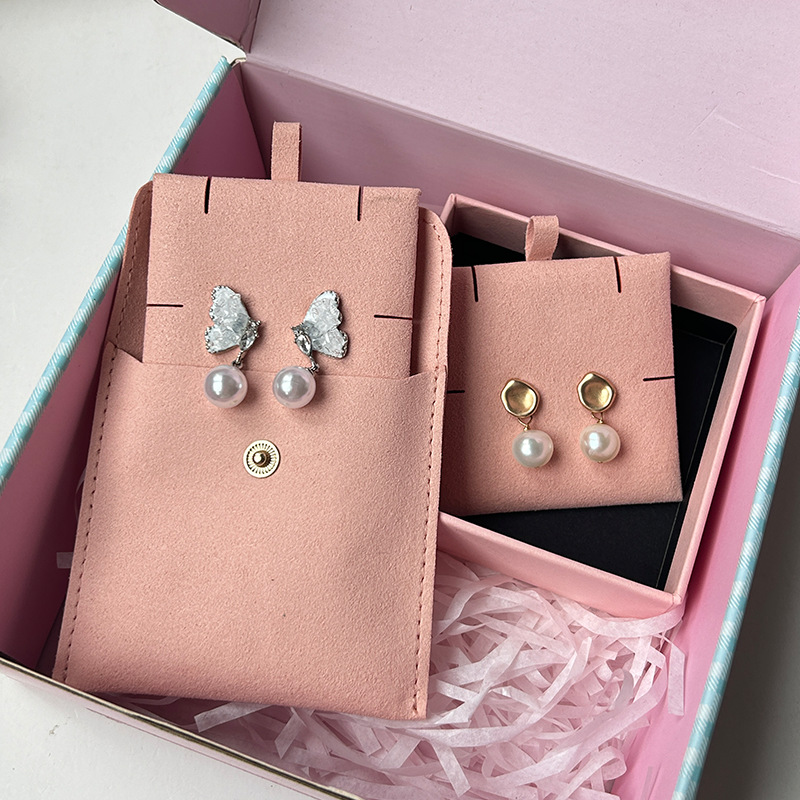 Solid Color Imitation Suede Jewelry Bag h5Picture5