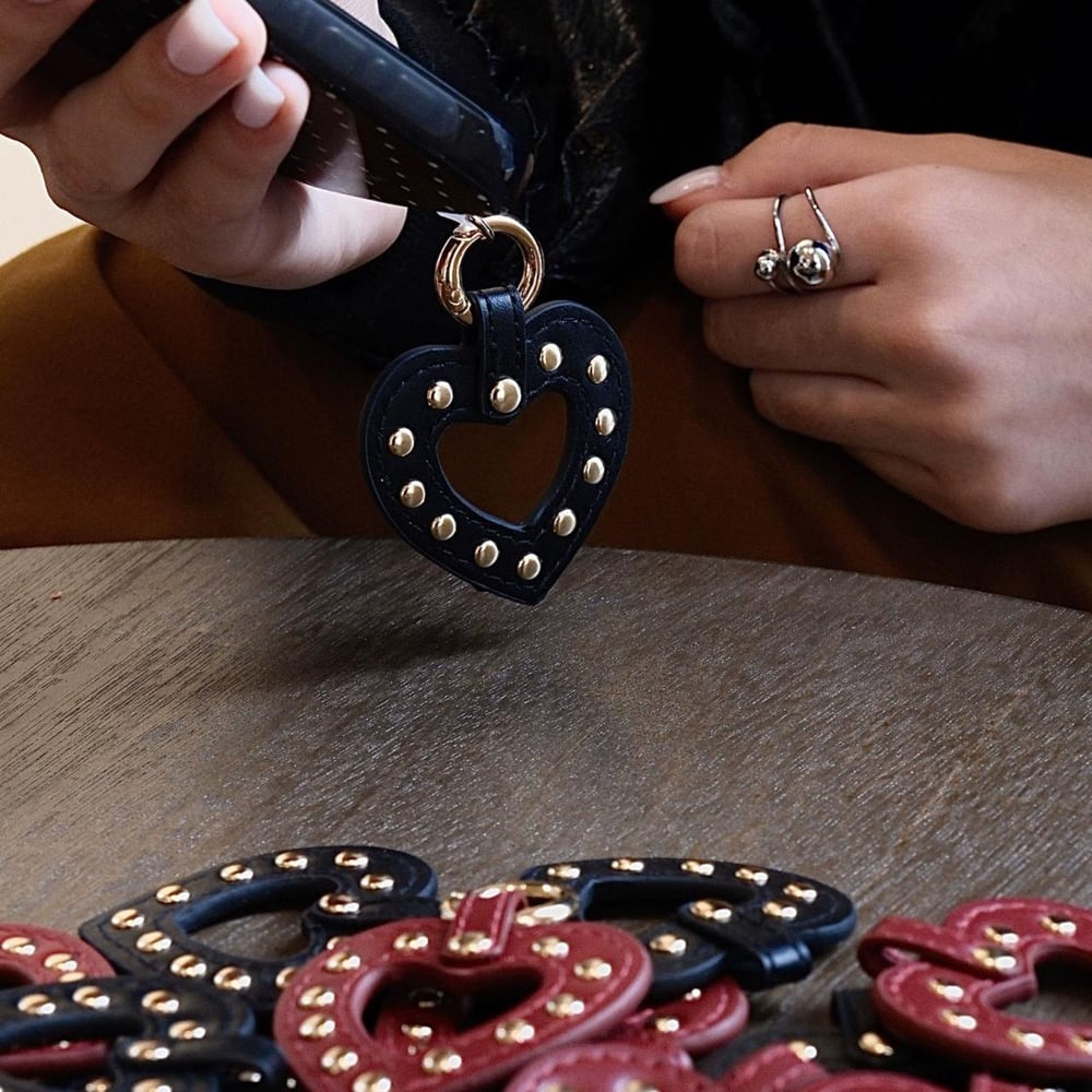 1 Piece Classic Series Vintage Punk Heart PU Women's Bag Charms Picture4