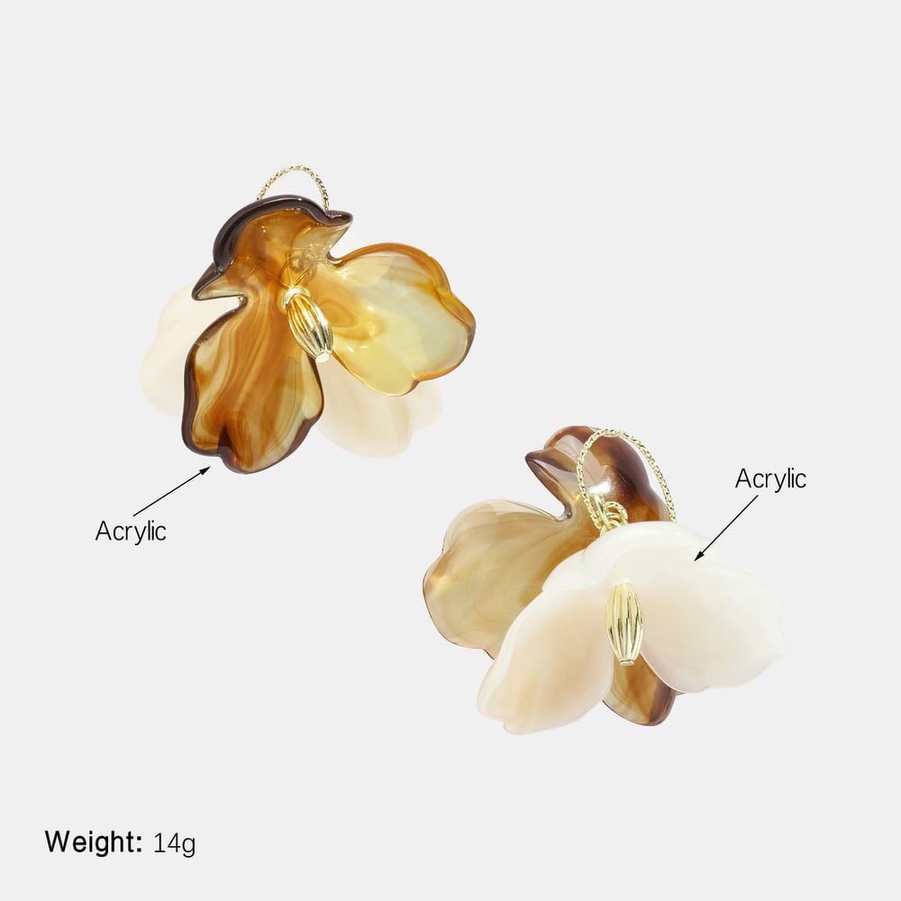 1 Paar Retro-Blumen-Ohrhänger aus Acryl h5Bild2