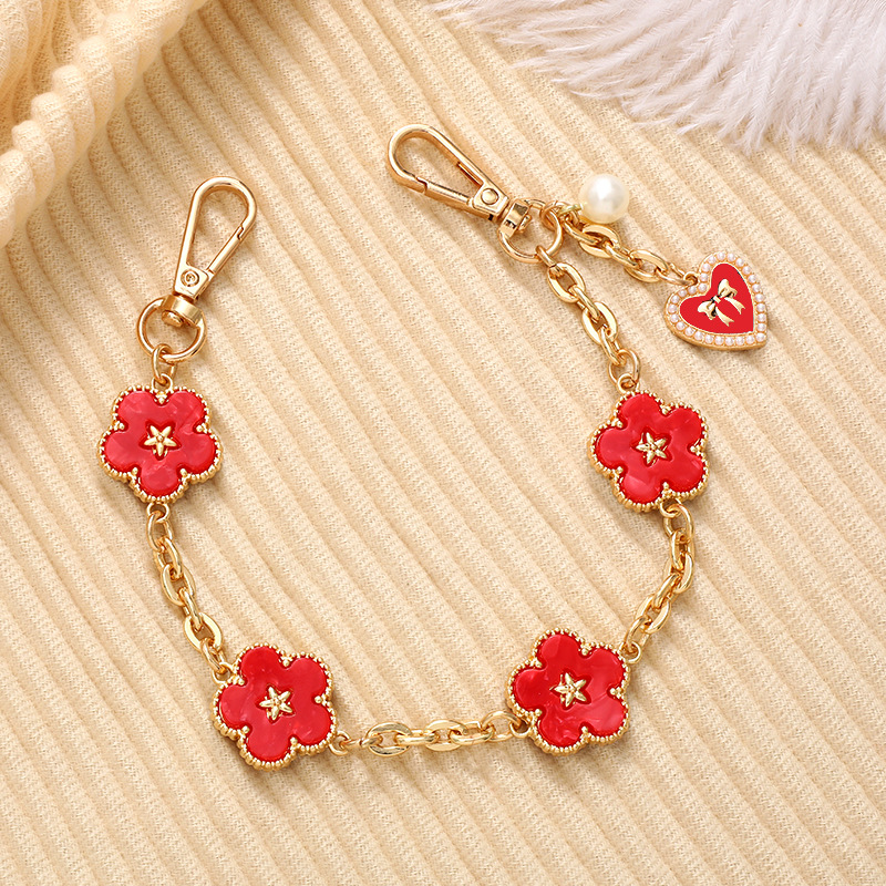 1 Piece Sweet Flower Metal Phone Chain h5Picture3