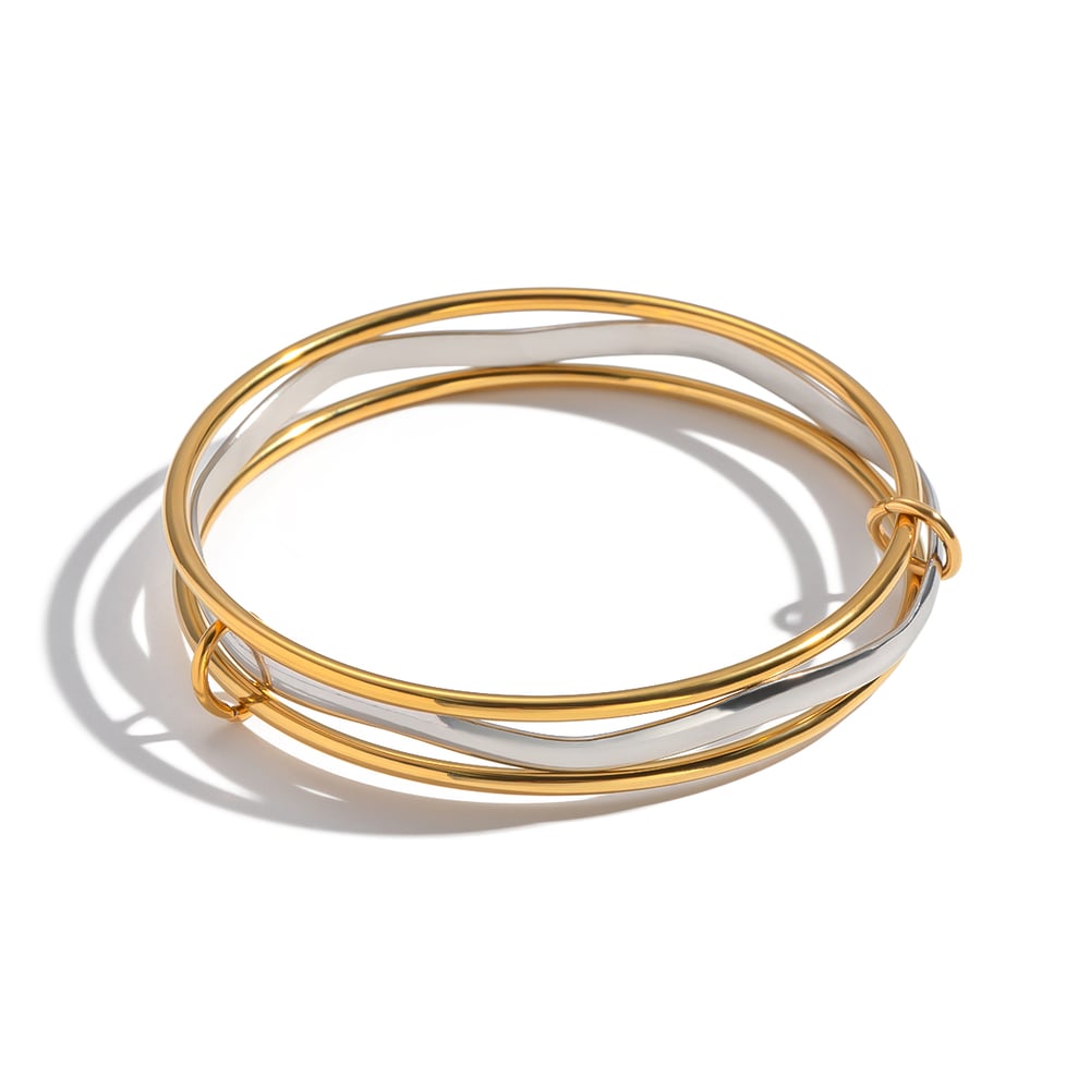 Braccialetti circolari in acciaio inossidabile di colori misti Immagine6