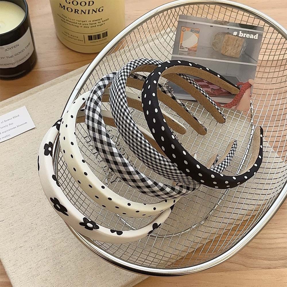 1 Piece Simple  Sweet Plaid Polka Dots  Women's Hair Bands Picture2