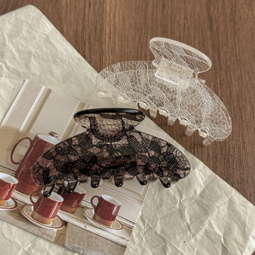 1 pezzo di fermagli per capelli da donna in acrilico, semplici ed eleganti h5Immagine2