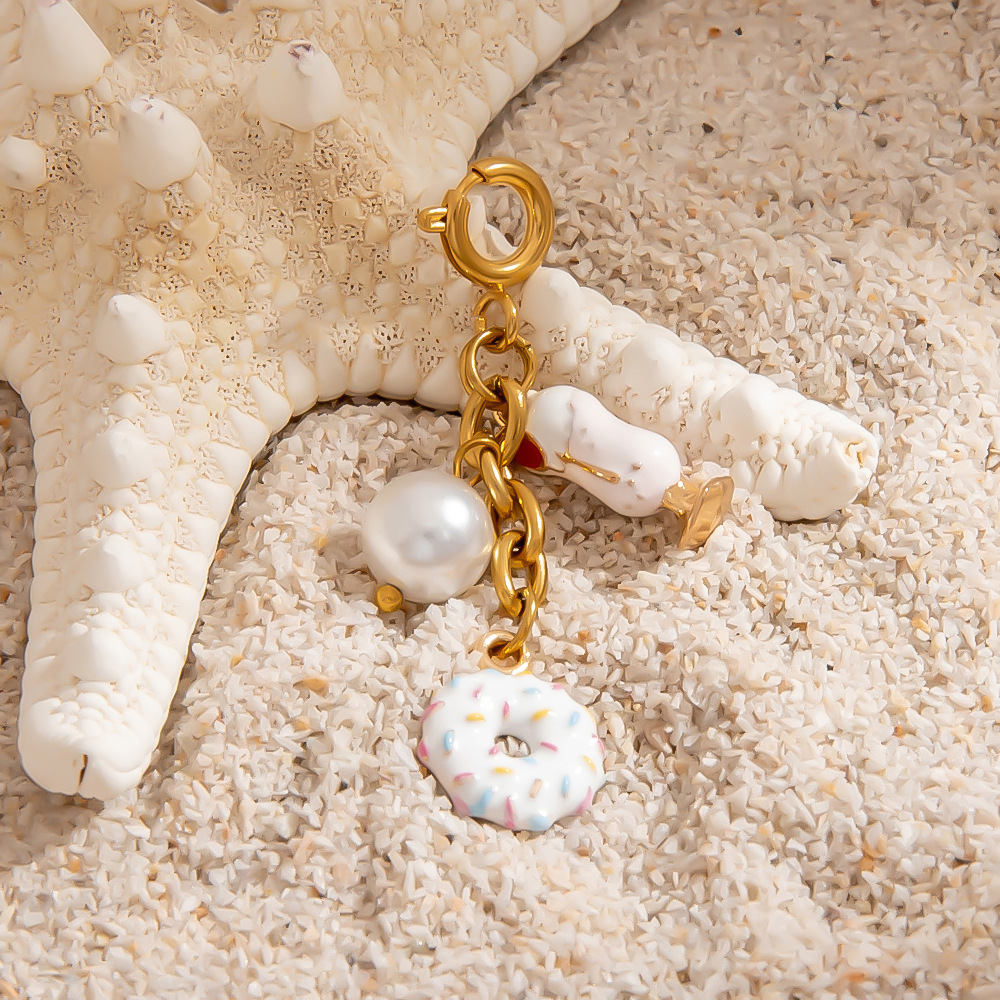 1 Piece Cute Doughnut Keychain Picture4