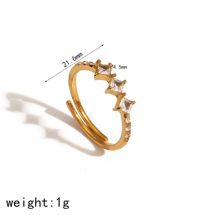 Anello minimalista color oro in acciaio inossidabile da 1 pezzo 