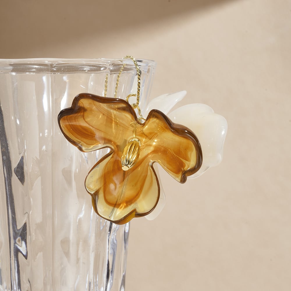 1 Paar Retro-Blumen-Ohrhänger aus Acryl h5Bild4