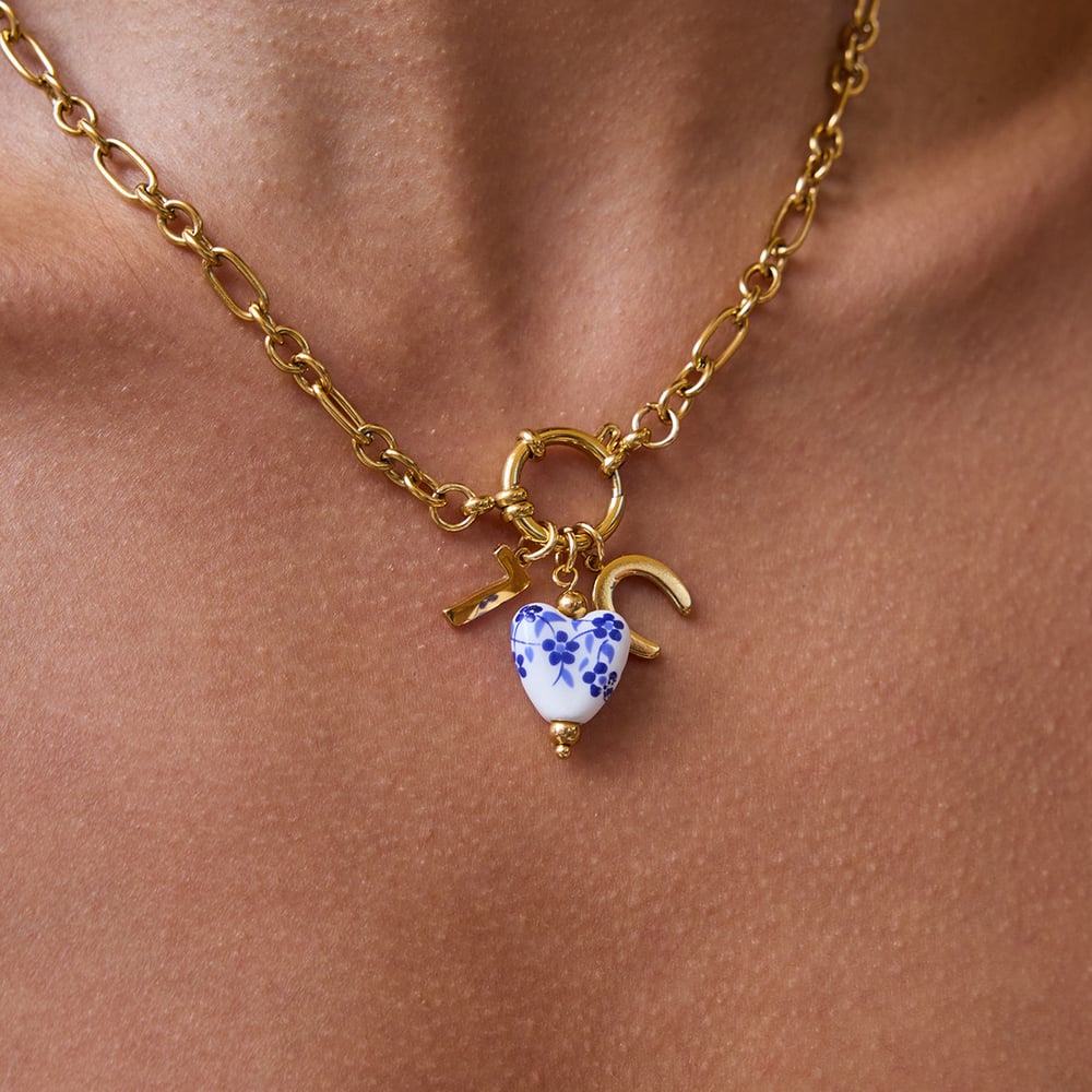 1 Piece Exquisite Heart Sun Stainless Steel Gold Color Pearl Women's Pendant Necklaces Picture5