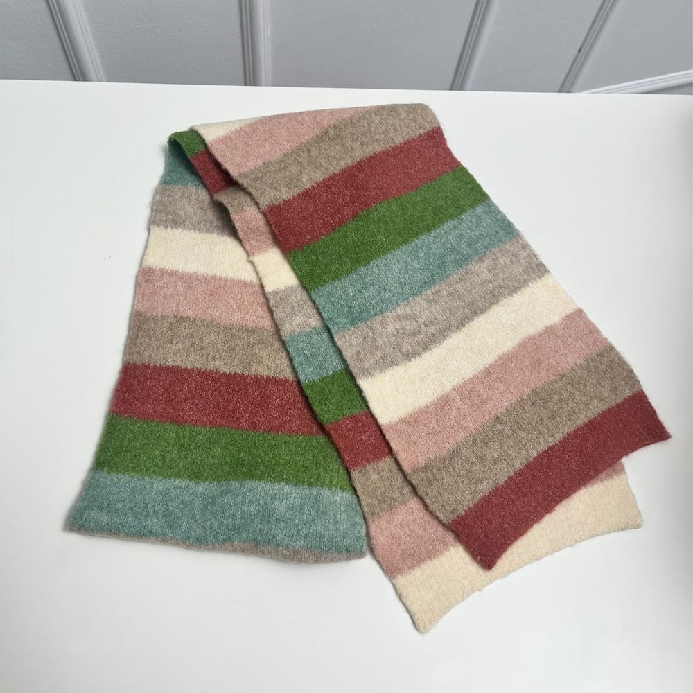 1 Piece Vogue Stripe Polyester Women's Winter Scarves 