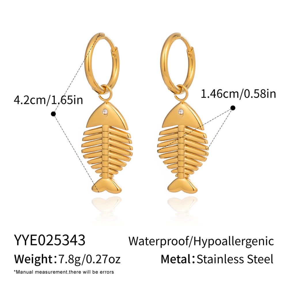 Fish Stainless Steel Necklace Set