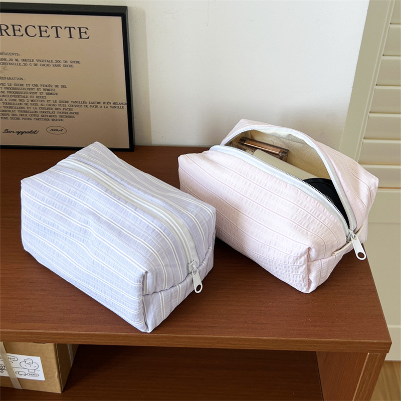 1 Piece Sweet Pastel Girl Color-Block  Makeup Bags Picture4