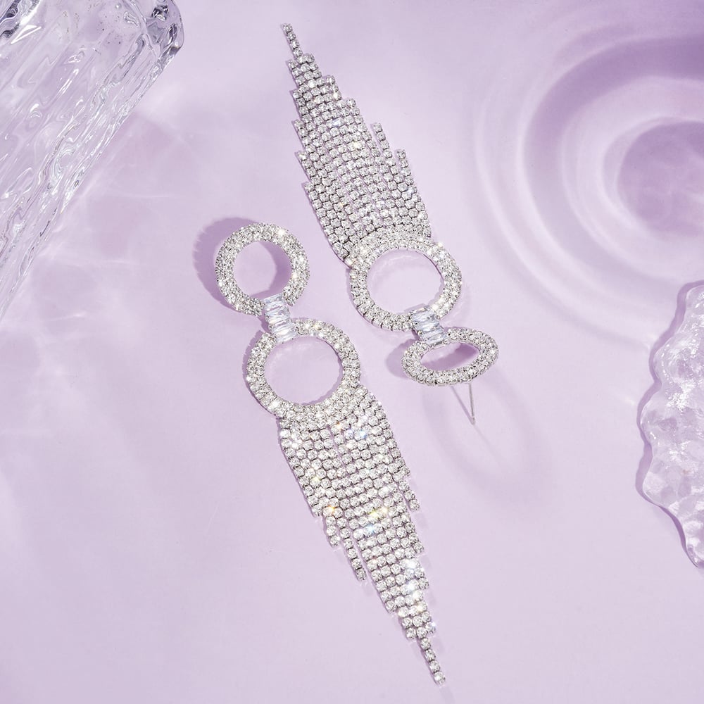 1 Pair Festive Series Tassel Circle Dangle Earrings Picture3