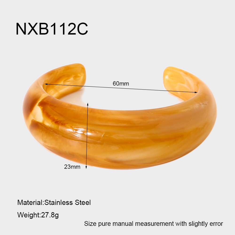 1 Piece Classic Series Simple Gradient Color Resin Women's Bangles