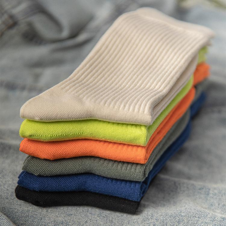 1 paire de chaussettes mi-mollet en coton style urbain h5Image5