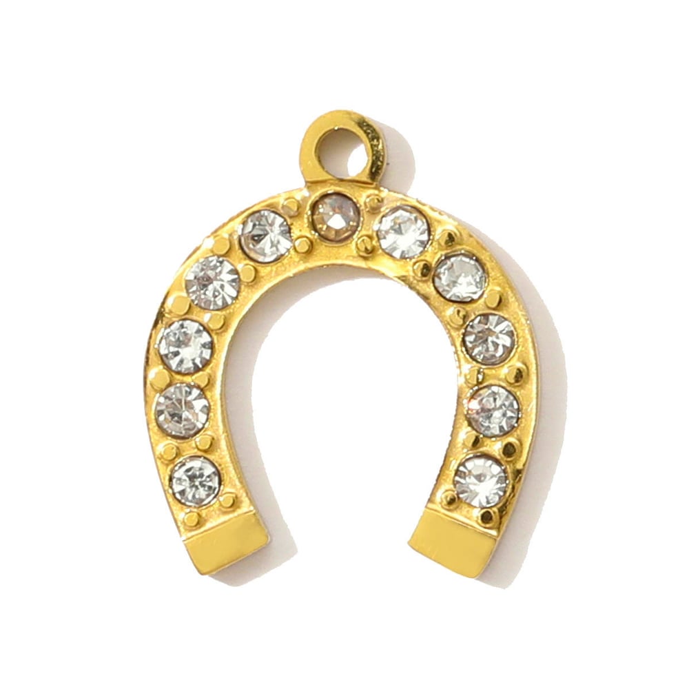 1 Piece Luxurious Heart Stainless Steel Gold Color Women's Pendants