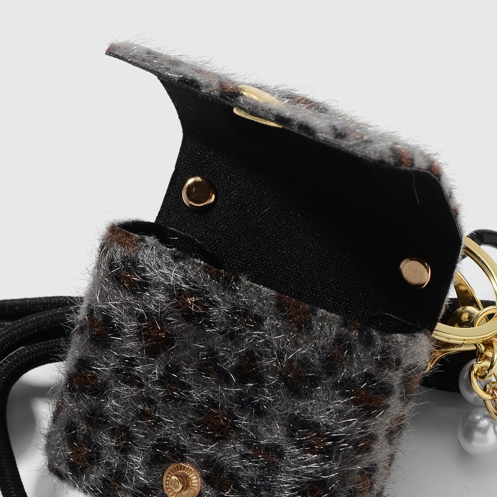 1 pieza de dije para bolso con estampado de leopardo y corazón retro h5Imagen4