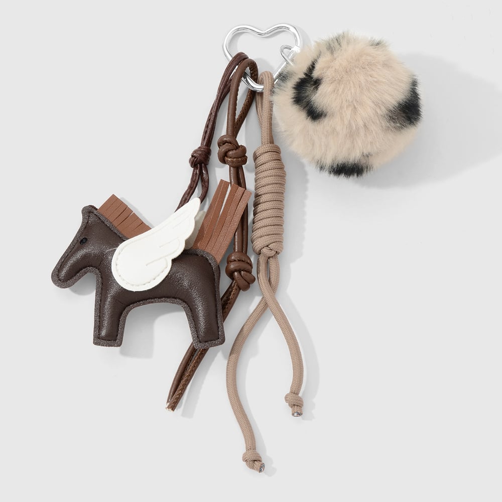 1 Piece Leather Flying Horse Bag Charm