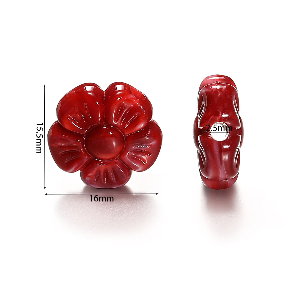 1 Bag of Sweet Flower Acrylic Jewelry Beads Picture3