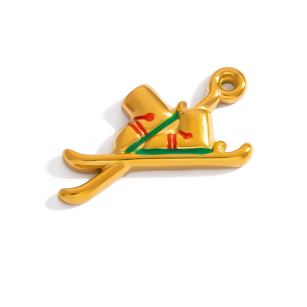 1 Stück einfache Serie DIY Cartoon Edelstahl Damen Anhänger h5Bild2