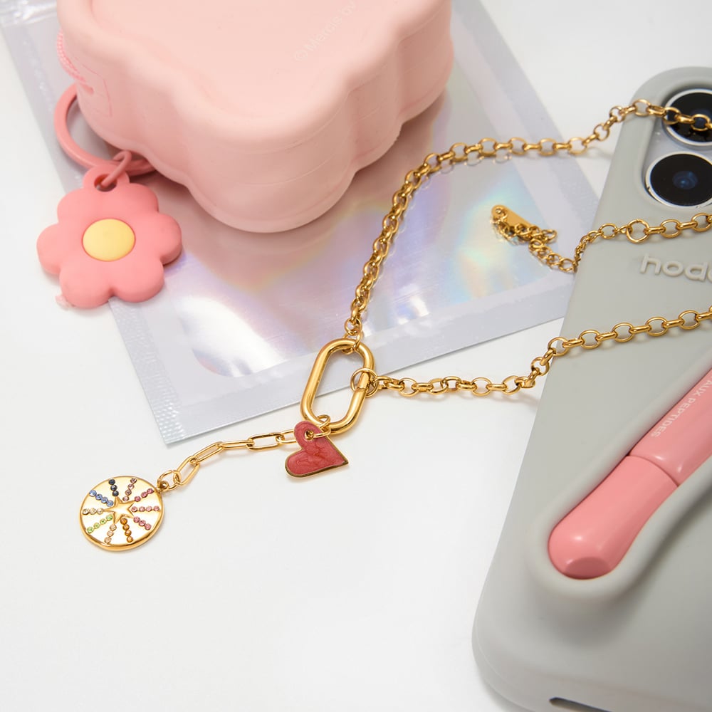 1 Piece Luxurious Tassels Stainless Steel Gold Color Women's Pendant Necklaces h5Picture4