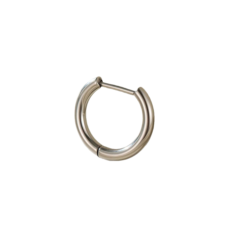 1 Stück minimalistische Creolen aus Titanlegierung in Ringform für Damen