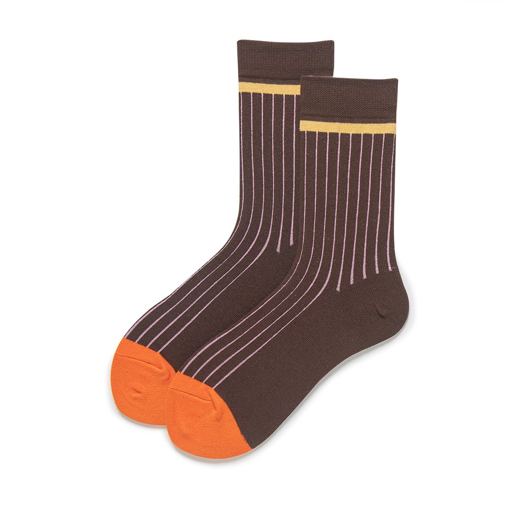 1 Pair Assorted Colors Stripe Cotton Women's Mid-Calf Socks 