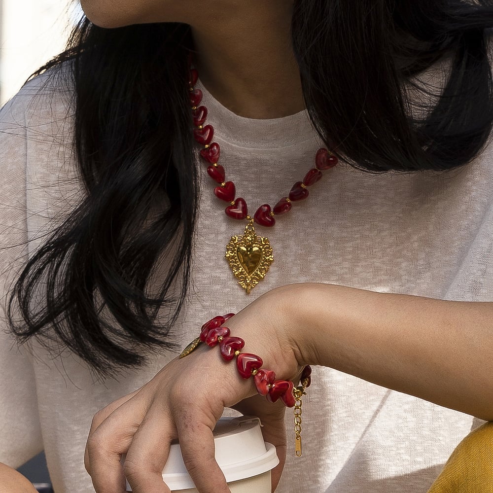 Heart Acrylic Necklaces Set h5Picture3