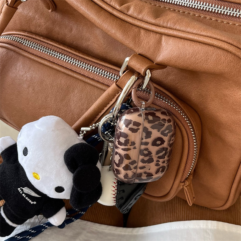 1 Stück durchscheinende Kopfhörerhülle mit Leopardenmuster für Damen h5Bild3