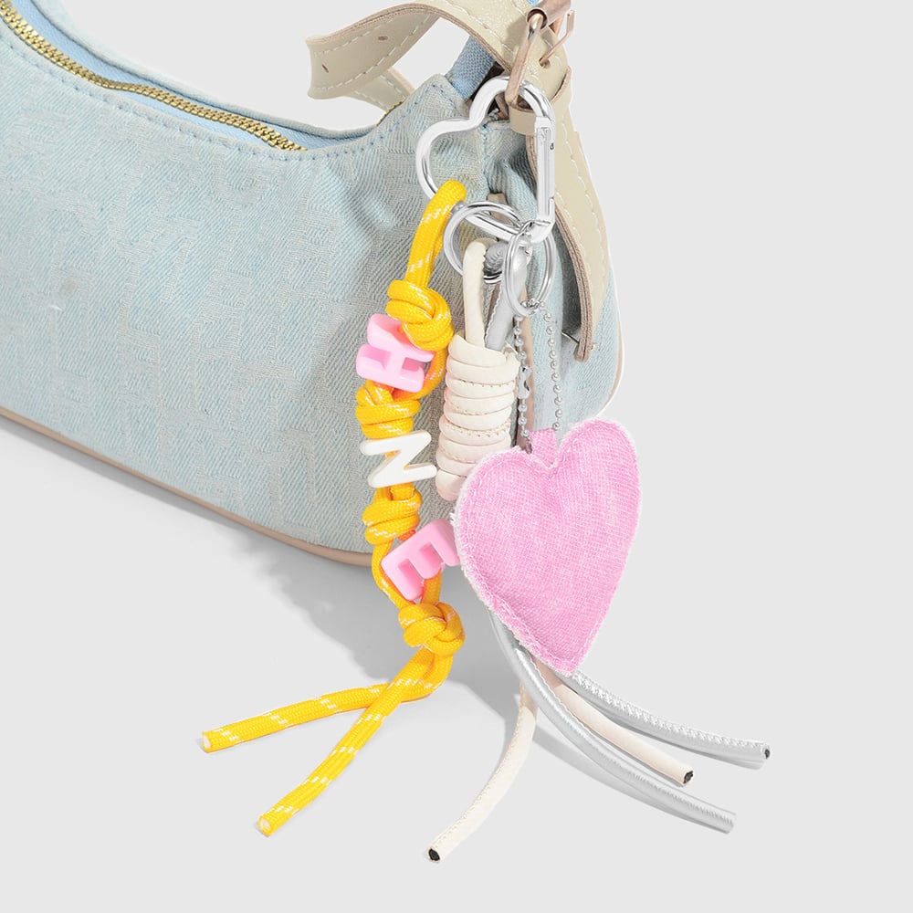 1 Piece Sweet Pink Heart Bag Charm h5Picture3