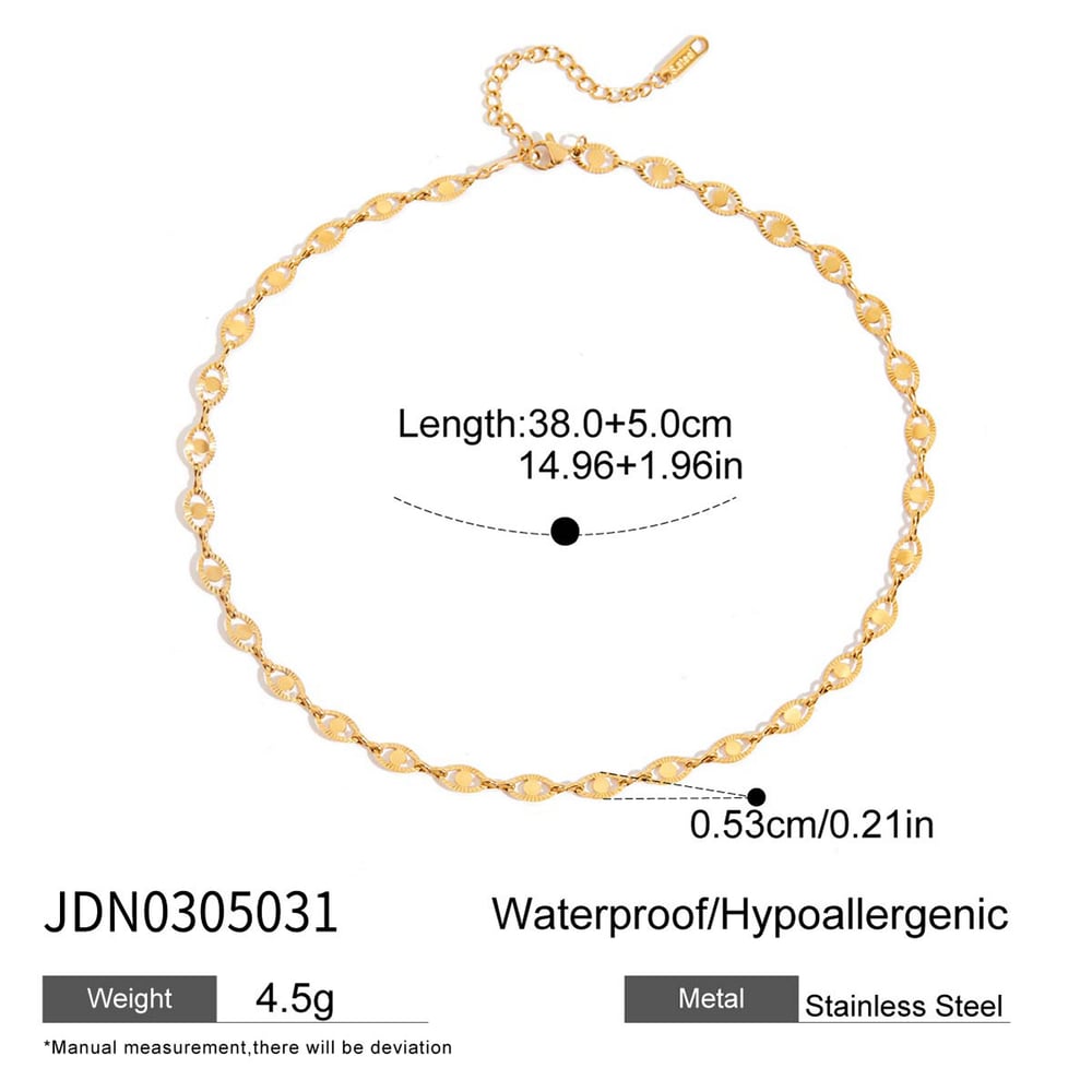 1 Piece Classic Children Stainless Steel Gold Color Zircon Women's Pendant Necklaces