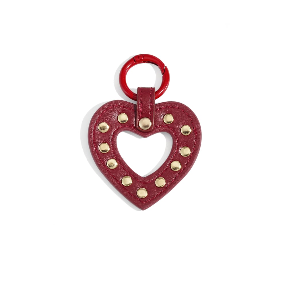 1 Piece Classic Series Vintage Punk Heart PU Women's Bag Charms 