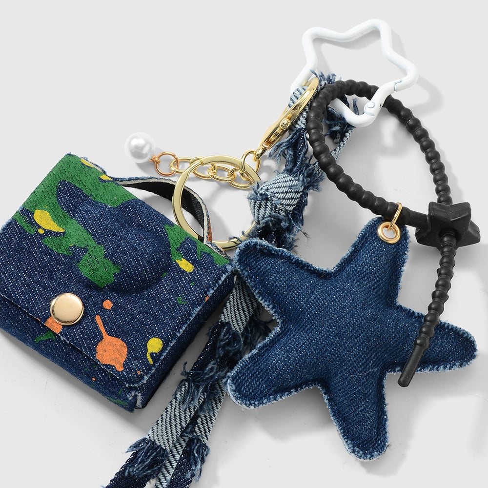 1 pieza de dije para bolso de encaje con estrella de mezclilla h5Imagen5