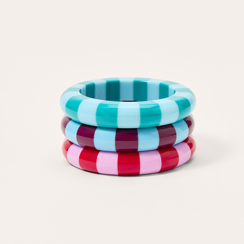 1 Piece Simple Strip Resin Bangle h5Picture2