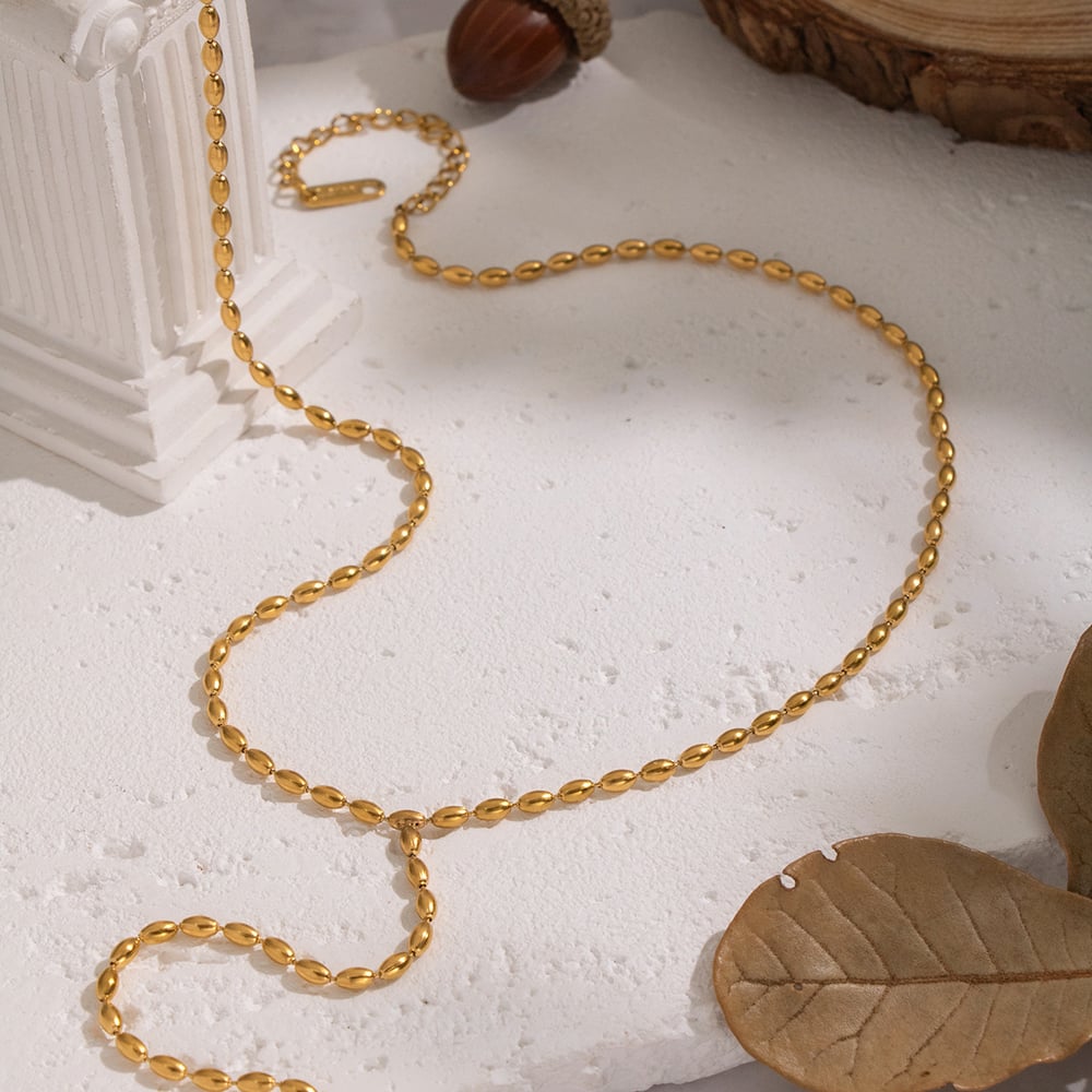 1 Stück Y-förmige Halskette mit Quastenperlenanhänger h5Bild3