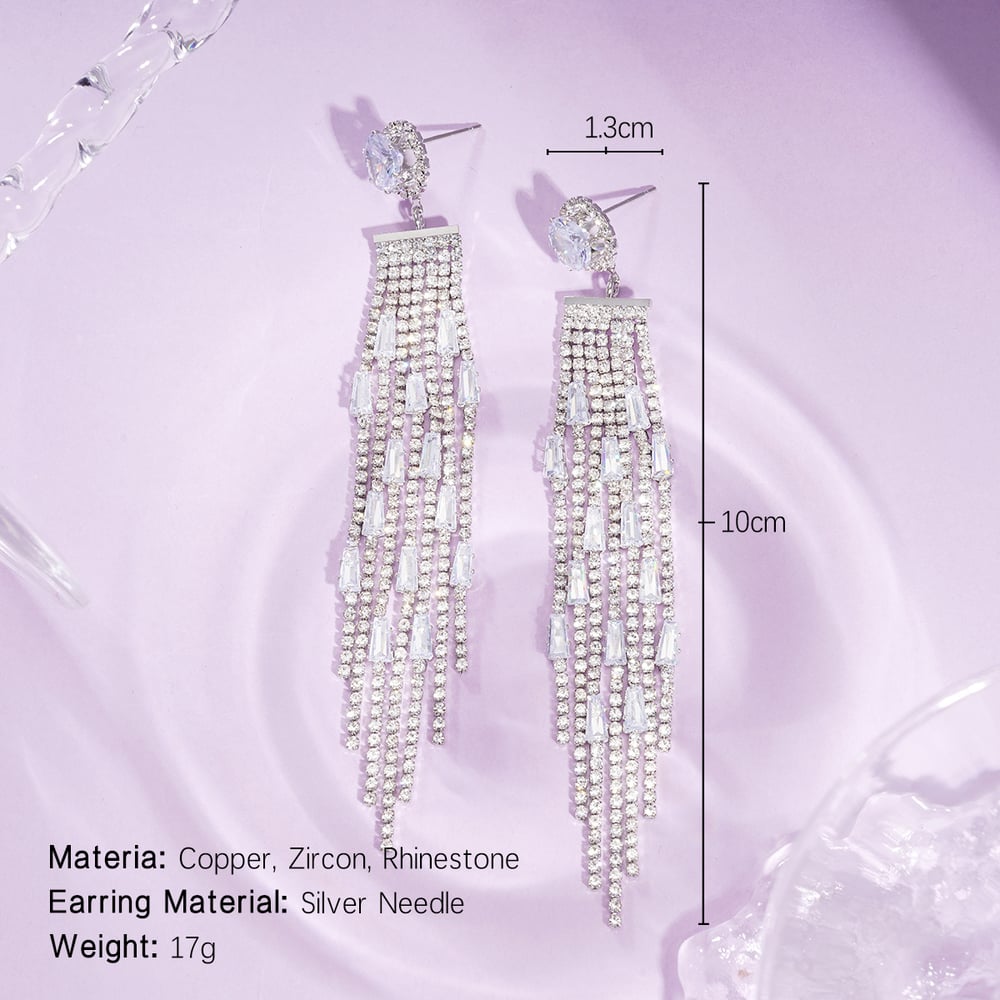 1 Pair Festive Series Tassel Dangle Earrings