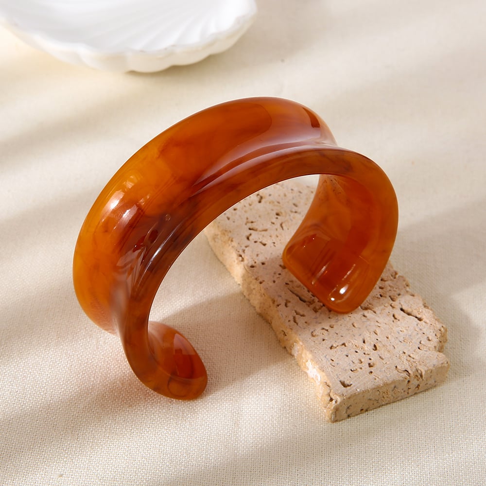 1 stuk casual damesarmbanden met kleurverloop van hars h5Afbeelding6