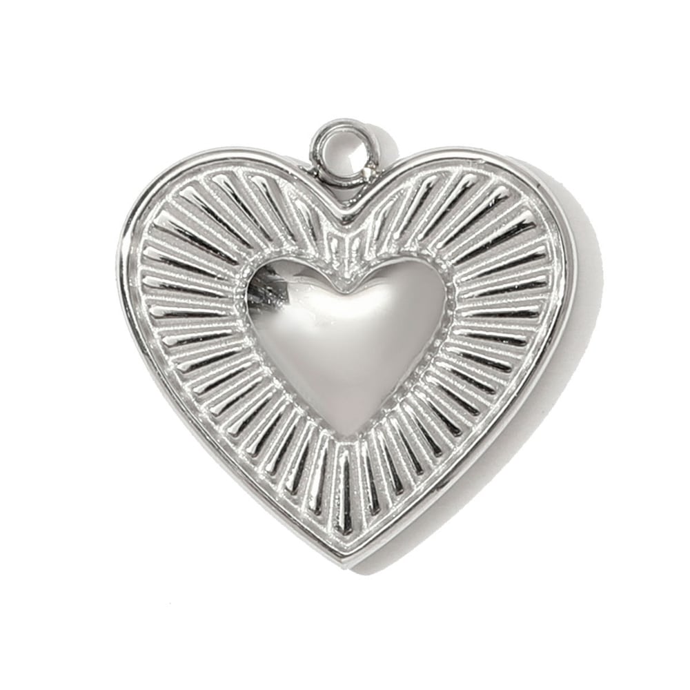 1 Piece Simple Heart Stainless Steel Women's Pendants