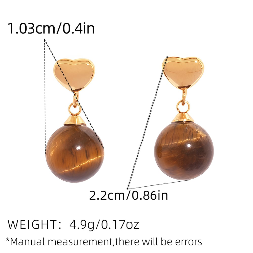 1 par de pendientes de botón de acero inoxidable dorados con forma de círculo retro para mujer h5Imagen2