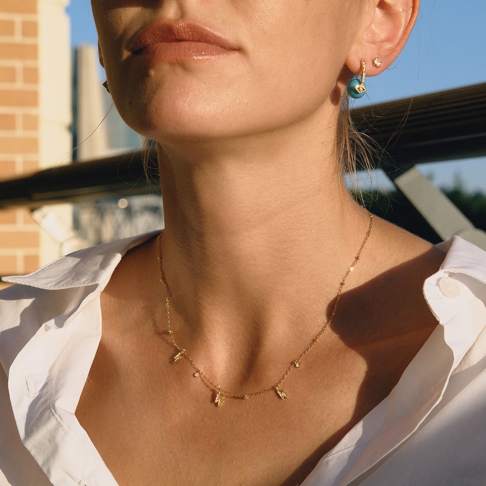 1 Piece Sophisticated Cross Stainless Steel Gold Color Zircon Women's Pendant Necklaces Picture5