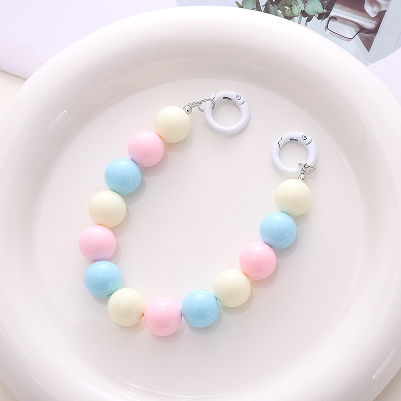 1 Piece Colorful Acrylic Beads  Phone Chain Picture2