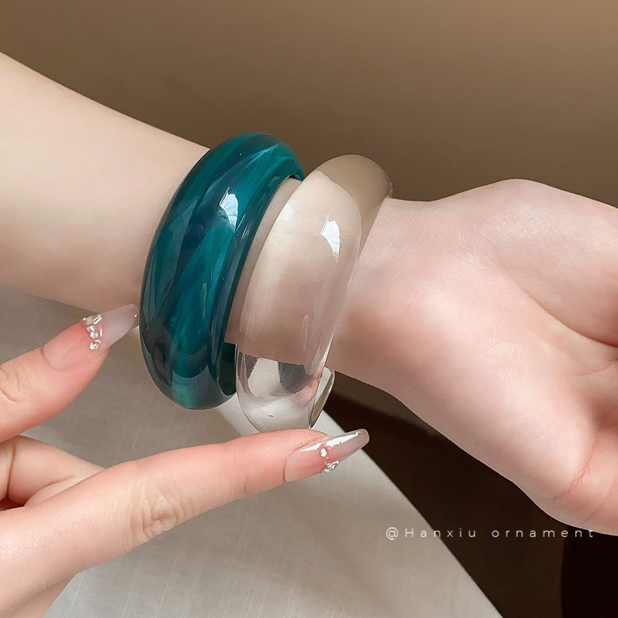 1 Piece Gradient Color Acrylic Cuff Bracelet h5Picture4
