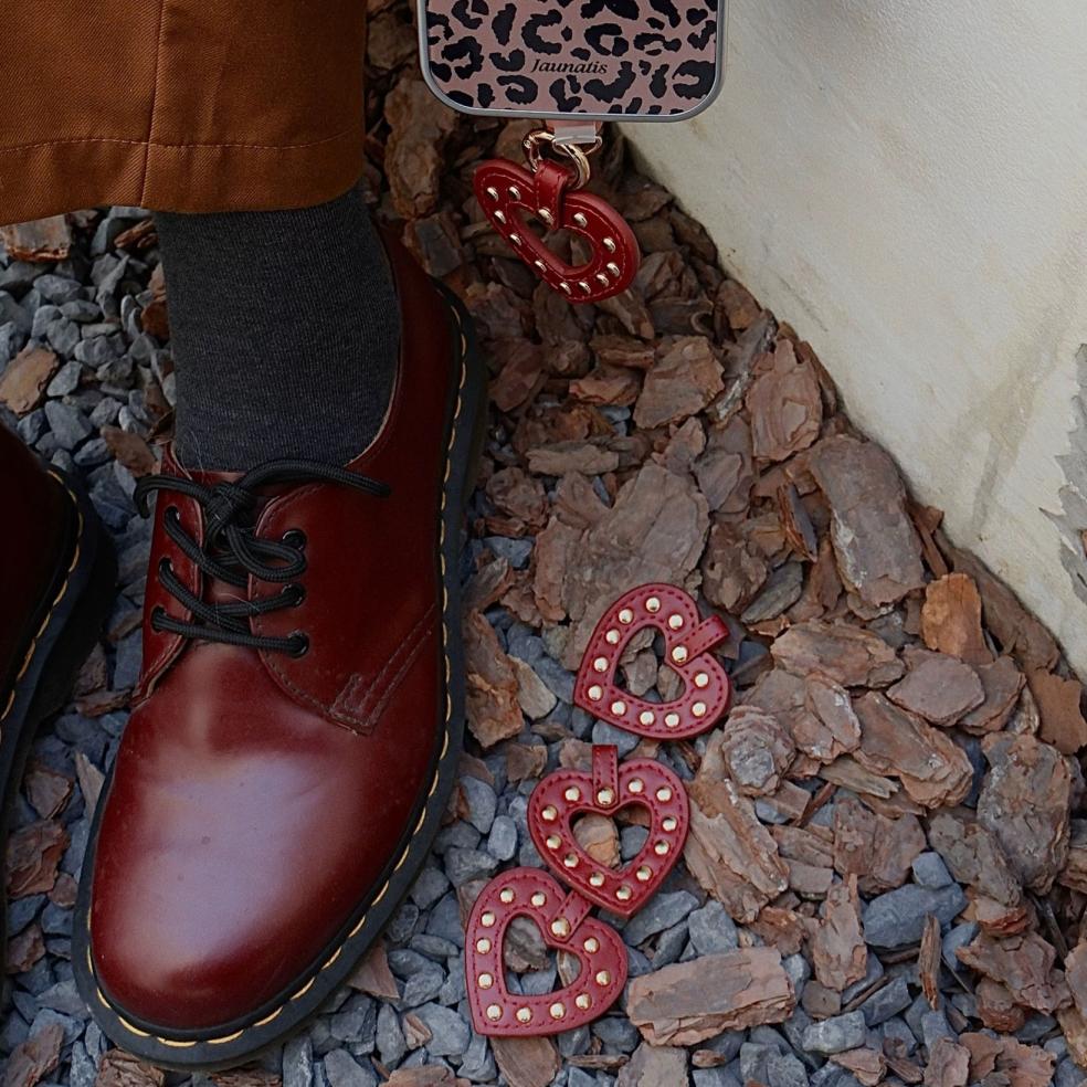 1 Piece Classic Series Vintage Punk Heart PU Women's Bag Charms Picture6