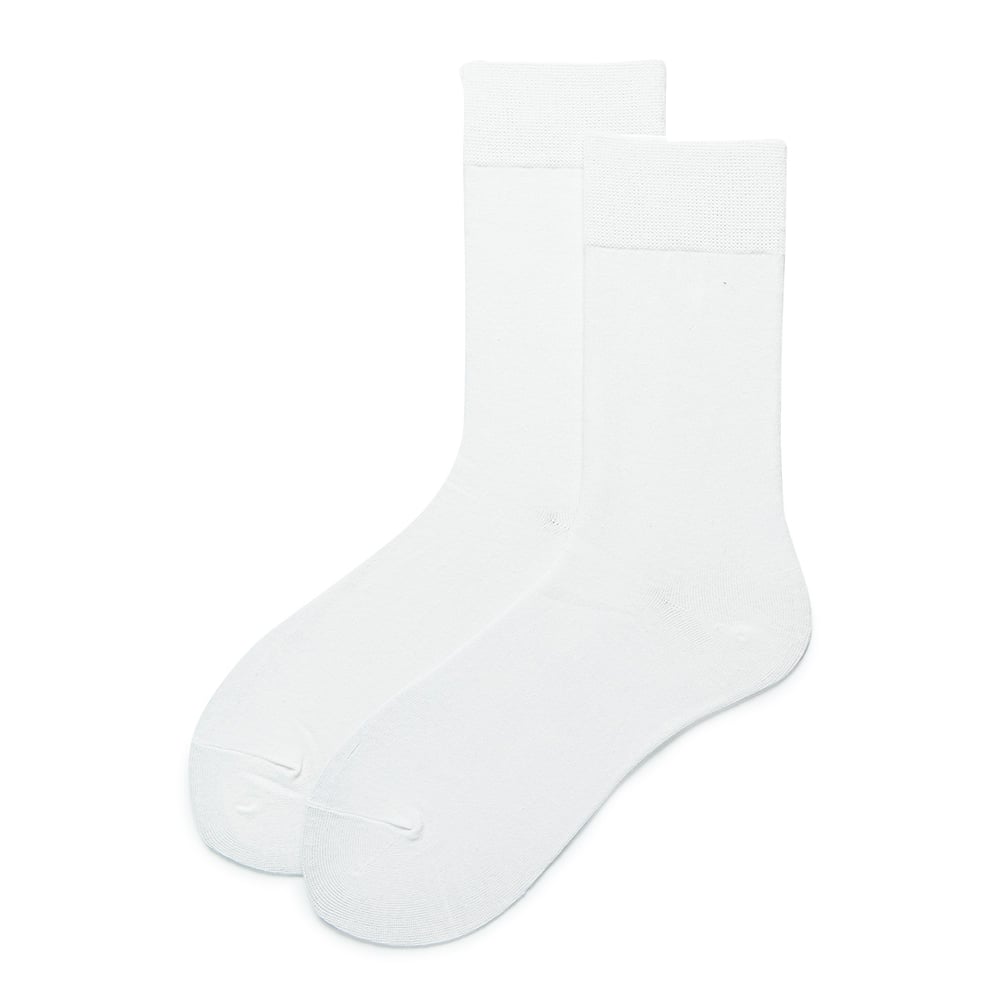 1 Pair Pure Color Cotton Women's Mid-Calf Socks 