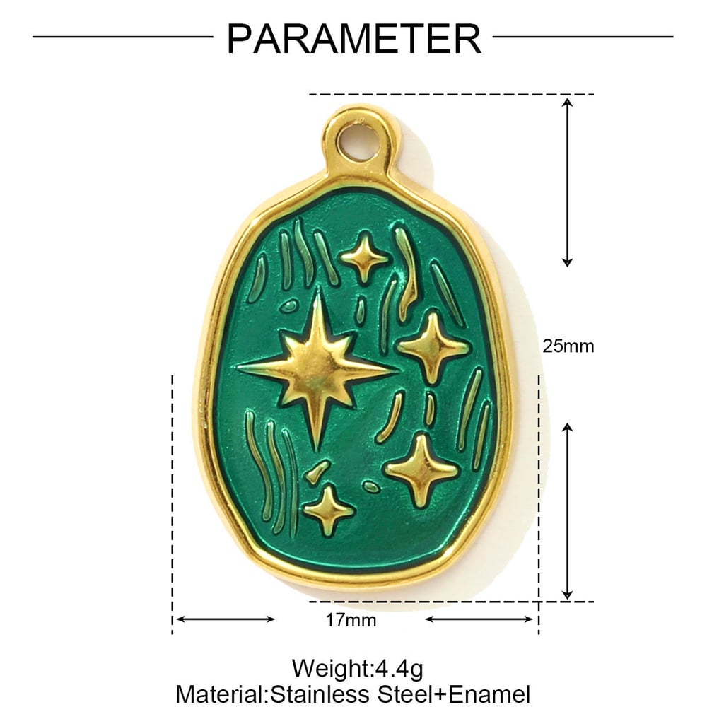 1 Piece Natural Plant Stainless Steel Gold Color Women's Pendants h5Picture2