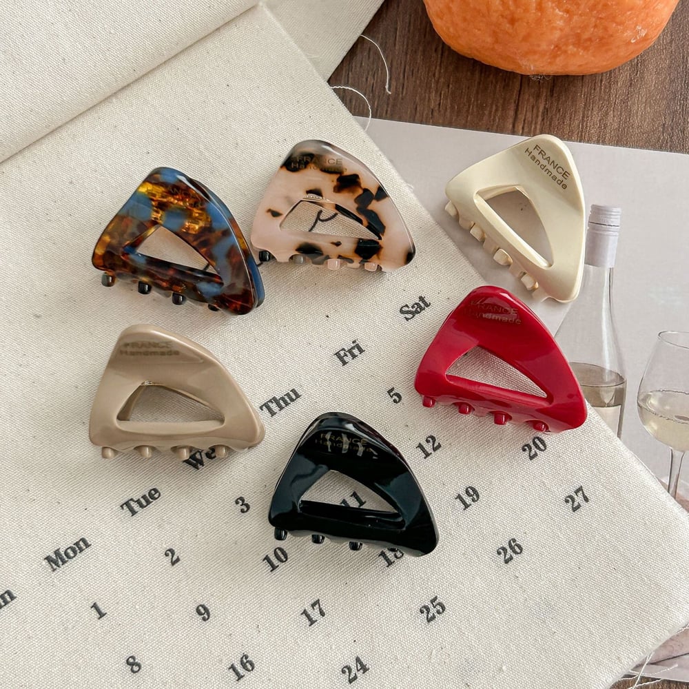 1 Piece Simple Series Retro Triangle Gradient Color Acetate Women's Hair Clips h5Picture3