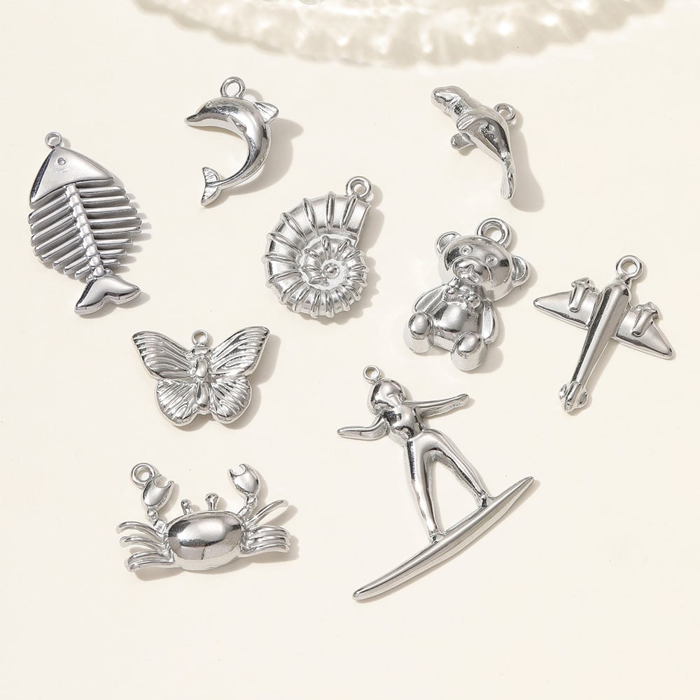 1 Piece Romantic Butterfly Stainless Steel Women's Pendants h5Picture4