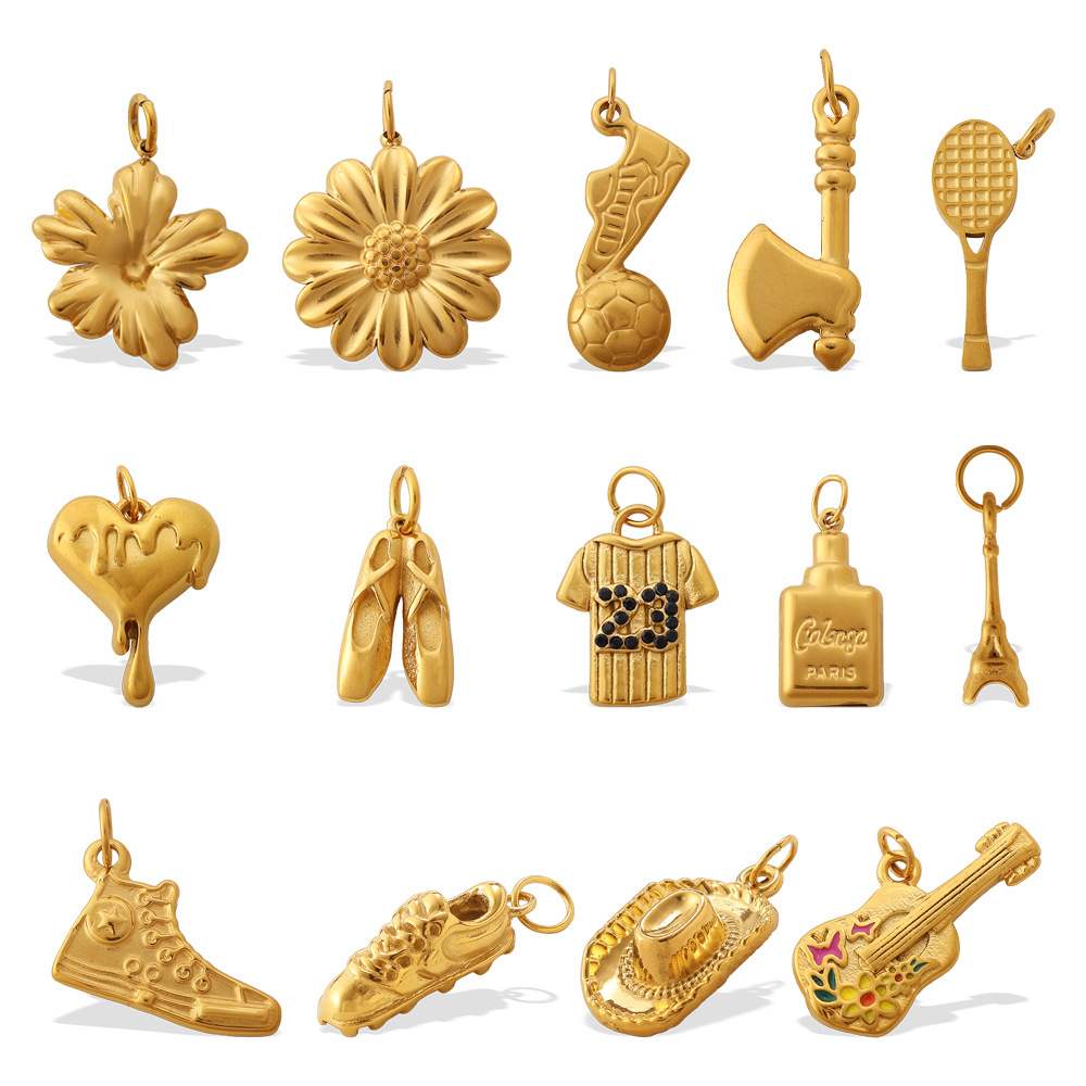 1 Piece Stainless Steel Gold Color DIY Pendant h5Picture4