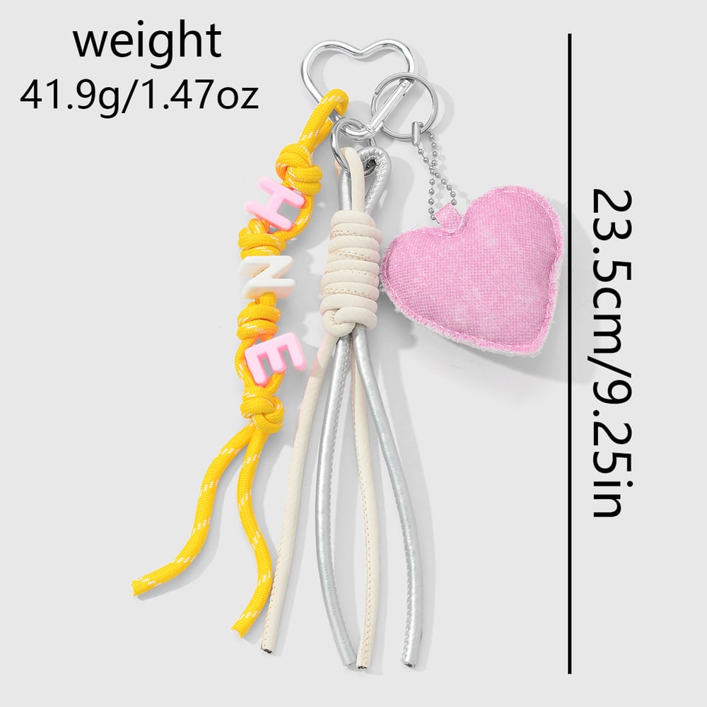 1 Piece Sweet Pink Heart Bag Charm h5Picture2