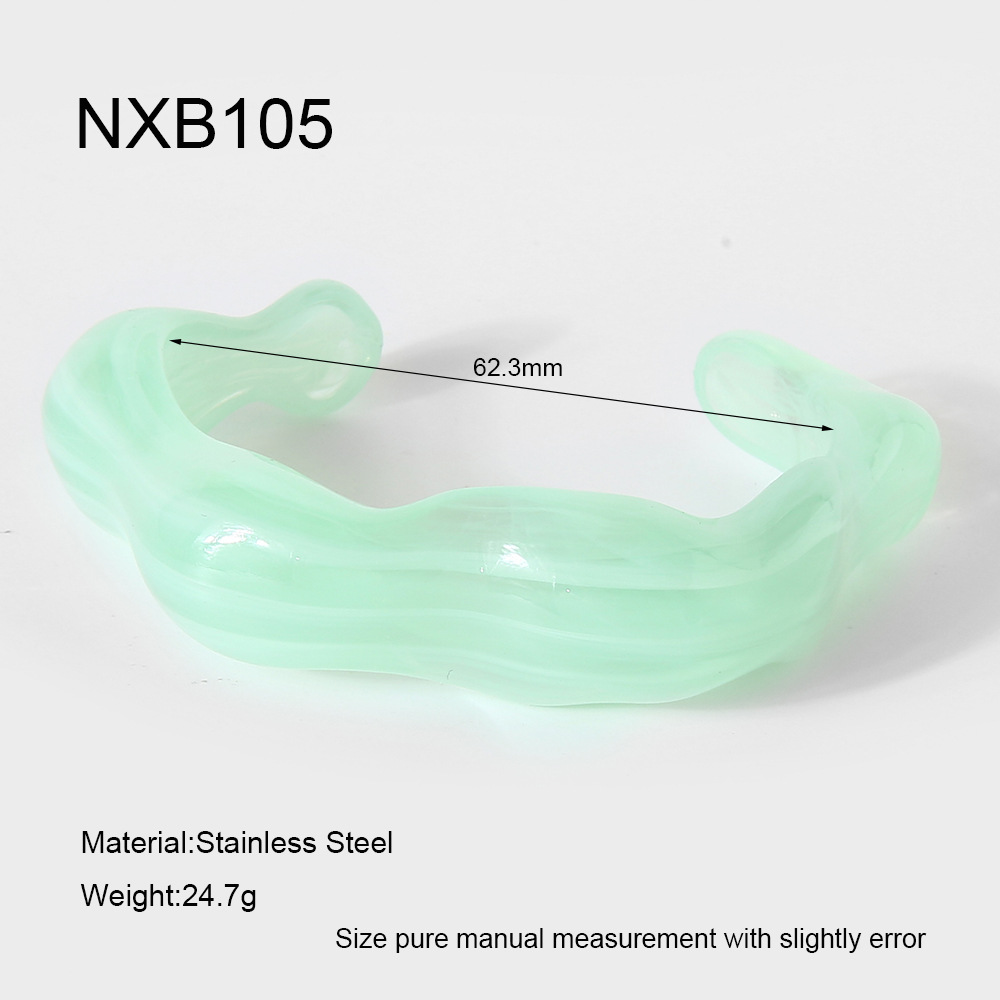 1 stuk eenvoudige elegante bloem onregelmatige vorm hars dames manchet armbanden 