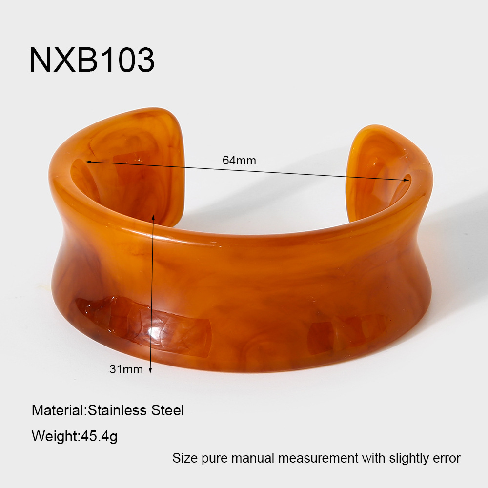 1 stuk casual damesarmbanden met kleurverloop van hars