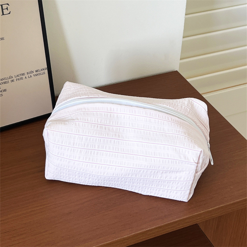 1 Piece Sweet Pastel Girl Color-Block  Makeup Bags 